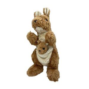 Ty Beanie Buddies Collection Kangaroo w Pouched Joey 12" Stuffed Animal Retired